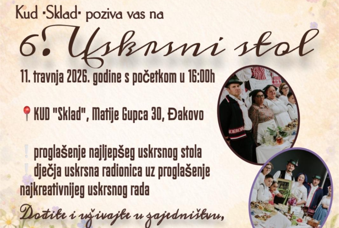 Skladov 6. Uskrsni stol - Novi Radio, Đakovo